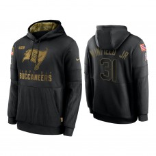 Tampa Bay Buccaneers #31 Antoine Winfield Jr. Black 2020 Salute to Service Sideline Performance Pullover Hoodie