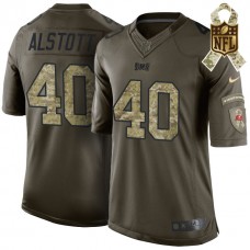 Tampa Bay Buccaneers #40 Mike Alstott Green Camo Salute To Service Limited Jersey