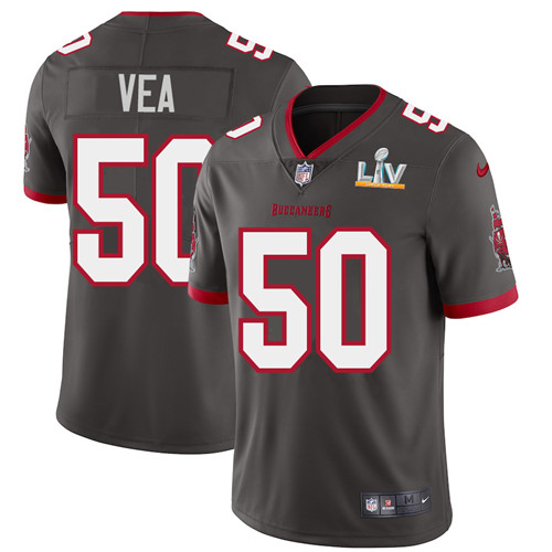 Tampa Bay Buccaneers #50 Vita Vea Youth Super Bowl LV Bound Nike Pewter Alternate Vapor Limited Jersey