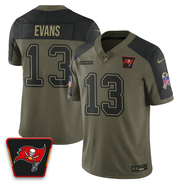 Tampa Bay Buccaneers 2025 Salute to Service Limited Jersey olive #13 Mike Evans