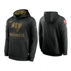Tampa Bay Buccaneers Black 2020 Salute to Service Sideline Performance Pullover Hoodie
