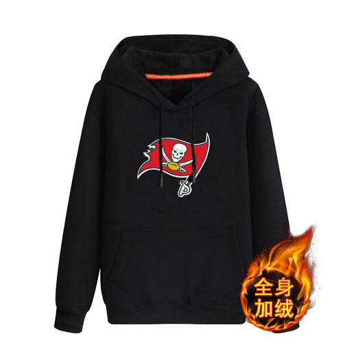 Tampa Bay Buccaneers Black Men's Winter Thicken NFL Pullover Hoodie