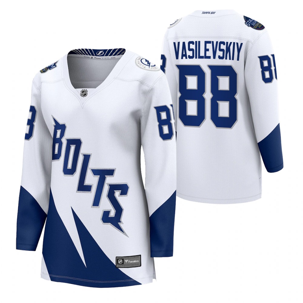 Tampa Bay Lightning Andrei Vasilevskiy Women White 2022 Stadium Series Jersey