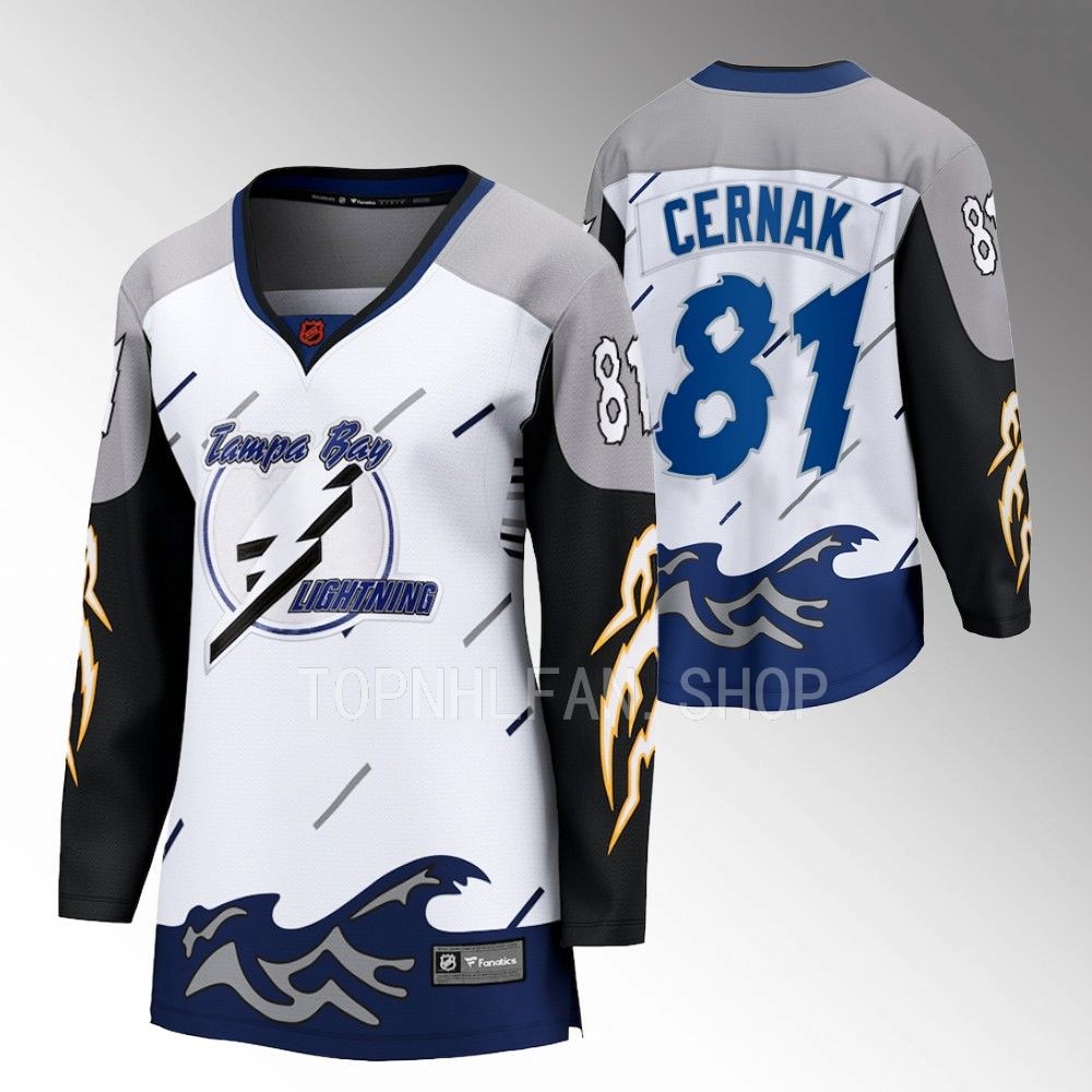 Tampa Bay Lightning Erik Cernak Women White 2022 Special Edition 2.0 Jersey