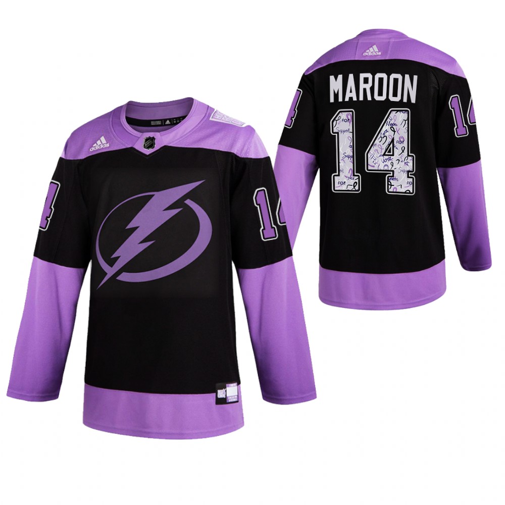 Tampa Bay Lightning HockeyFightsCancer Patrick Maroon Purple Jersey Authentic