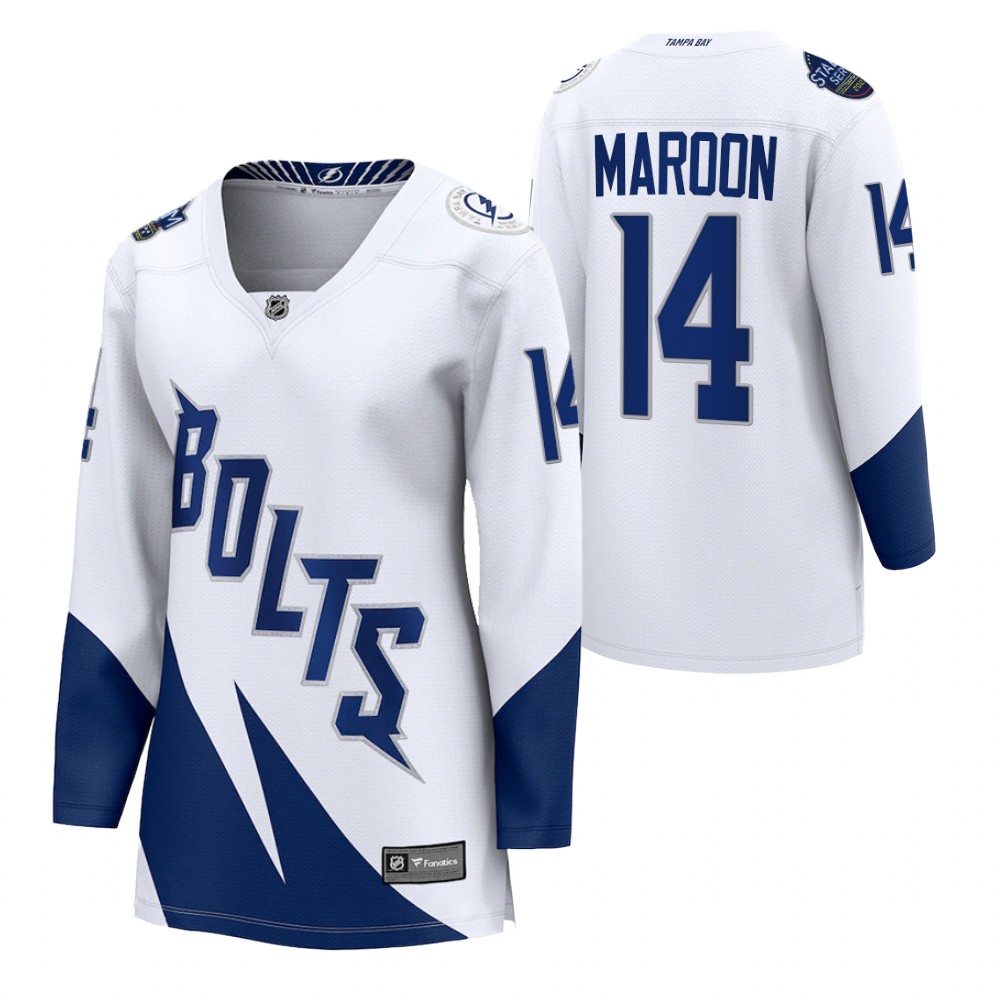 Tampa Bay Lightning Patrick Maroon Women White 2022 Stadium Series Jersey