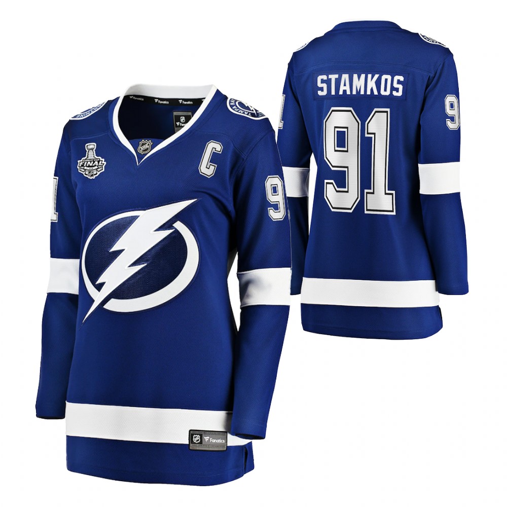 Tampa Bay Lightning Steven Stamkos Women Blue 2021 Stanley Cup Final Jersey