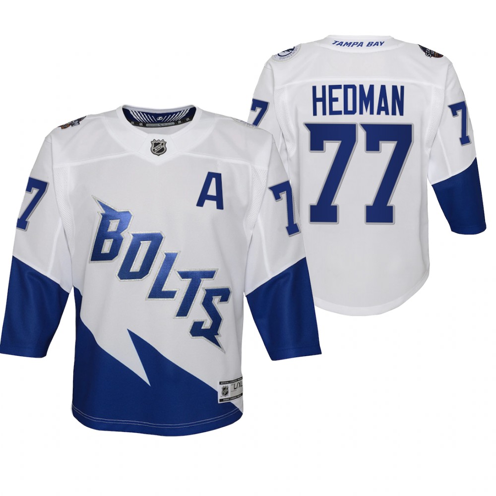 Tampa Bay Lightning Victor Hedman Youth White 2022 Stadium Series Jersey