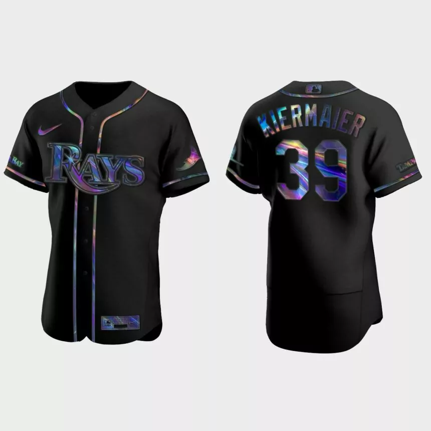Tampa Bay Rays #39 Kevin Kiermaier Authentic Golden Edition Jersey – Black