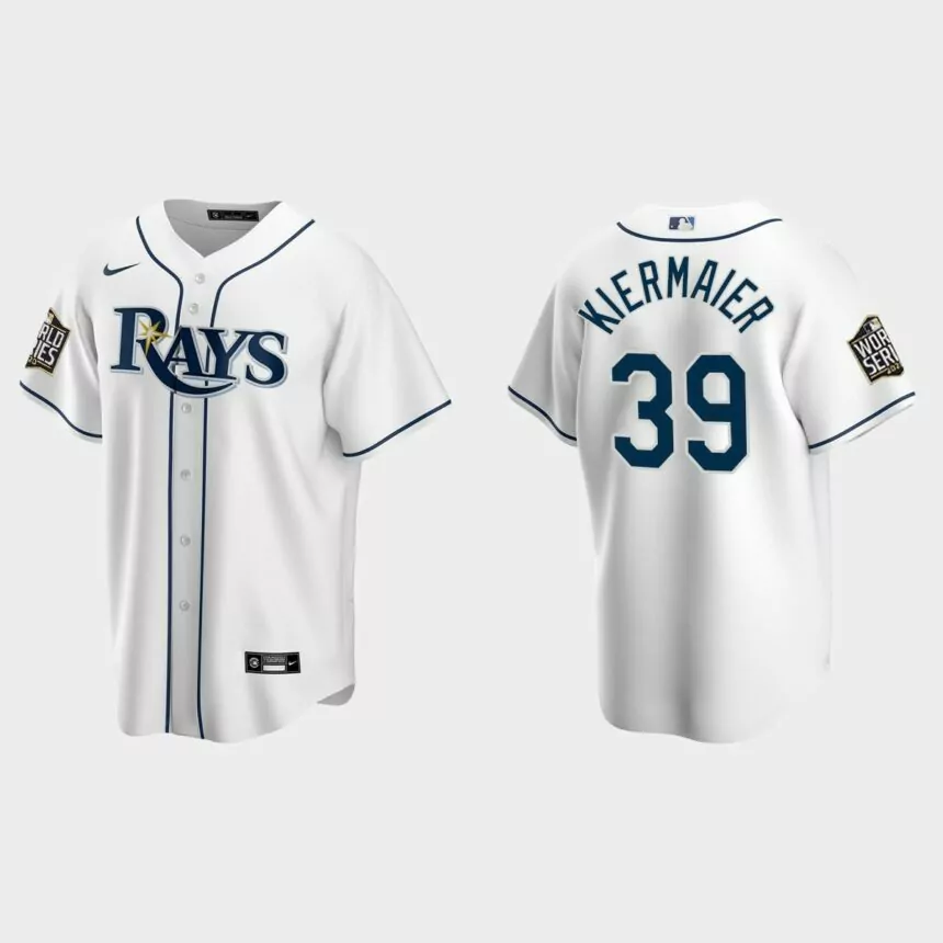 Tampa Bay Rays #39 Kevin Kiermaier Replica 2020 World Series Home Jersey – Whit
