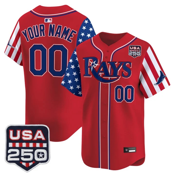 Tampa Bay Rays America 250 Edition Vapor Premier Limited Custom Jersey