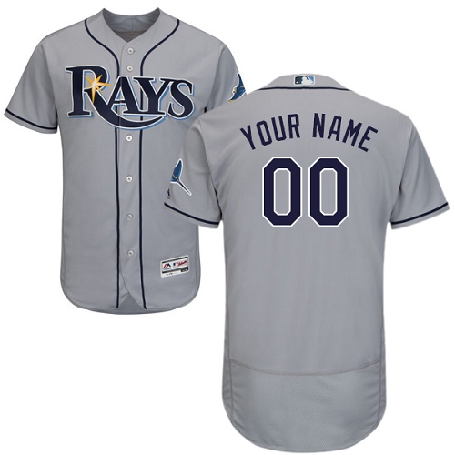 Tampa Bay Rays Gray Men's Customized Flexbase Jersey