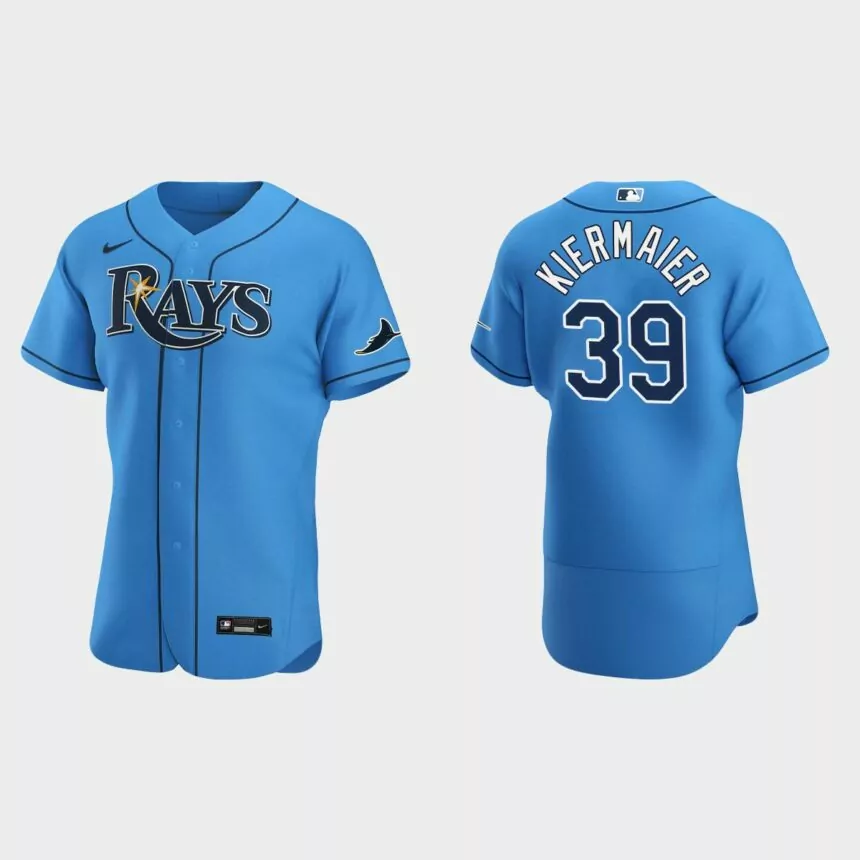 Tampa Bay Rays Kevin Kiermaier #39 Light Blue Authentic Player 2020 Alternate Jersey