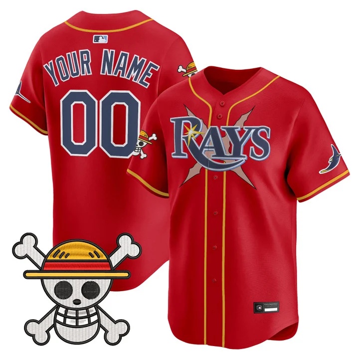 Tampa Bay Rays x One Piece Vapor Premier Limited Custom Jersey RED