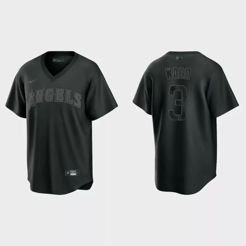 Taylor Ward Los Angeles Angels Pitch Black Fashion Replica Jersey – Black