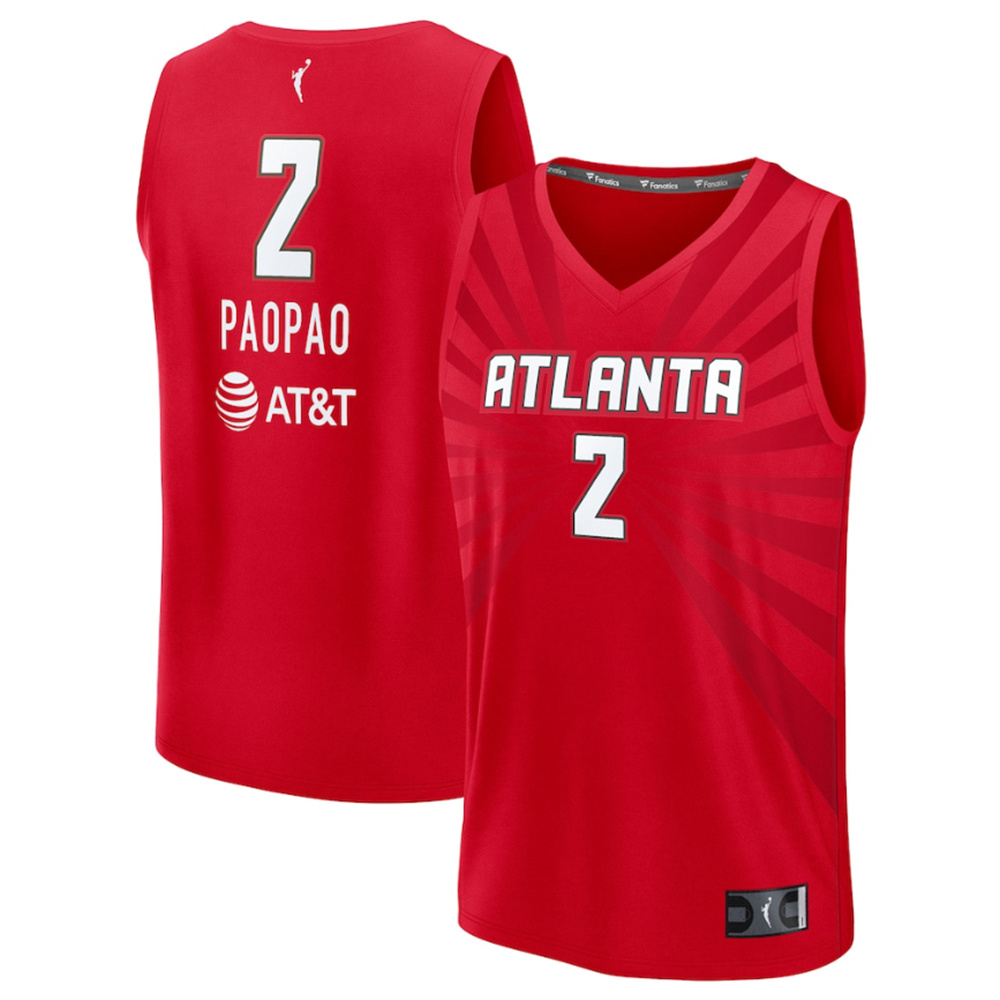 Te-Hina Paopao Atlanta Dream Fanatics Unisex Explorer Edition Fast Break Replica Jersey