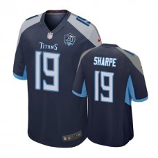 Tennessee Titans #19 Tajae Sharpe 20th Anniversary Game Navy Jersey