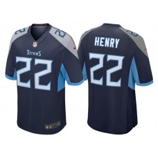 Tennessee Titans #22 Derrick Henry Navy 2018 Game Jersey