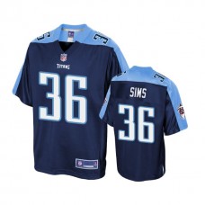 Tennessee Titans #36 LeShaun Sims Navy Pro Line Player Jersey