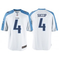 Tennessee Titans #4 Ryan Succop White Game Jersey