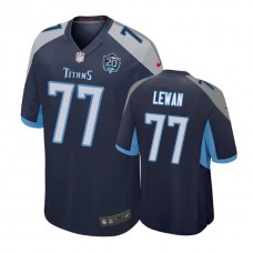 Tennessee Titans #77 Taylor Lewan 20th Anniversary Game Navy Jersey