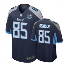 Tennessee Titans #85 Tim Semisch 20th Anniversary Game Navy Jersey