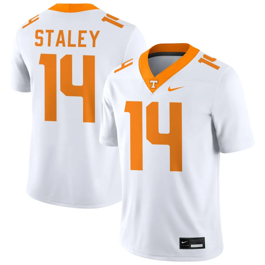 Tennessee Volunteers #14 Braylon Staley White College Football Game Jersey 