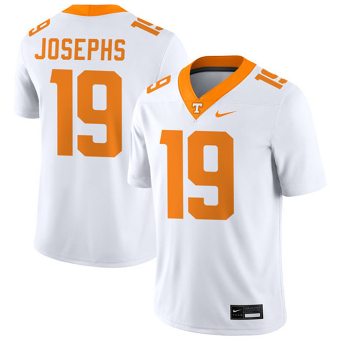 Tennessee Volunteers #19 Joshua Josephs White College Football Game Jersey 