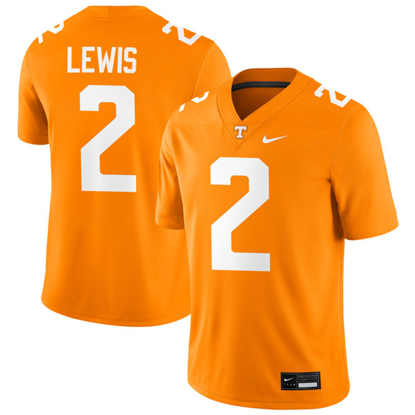 Tennessee Volunteers #2 Peyton Lewis Orange College Football Game Jersey 