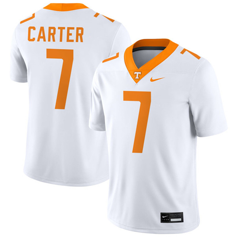 Tennessee Volunteers #7 Arion Carter White College Football Game Jersey 