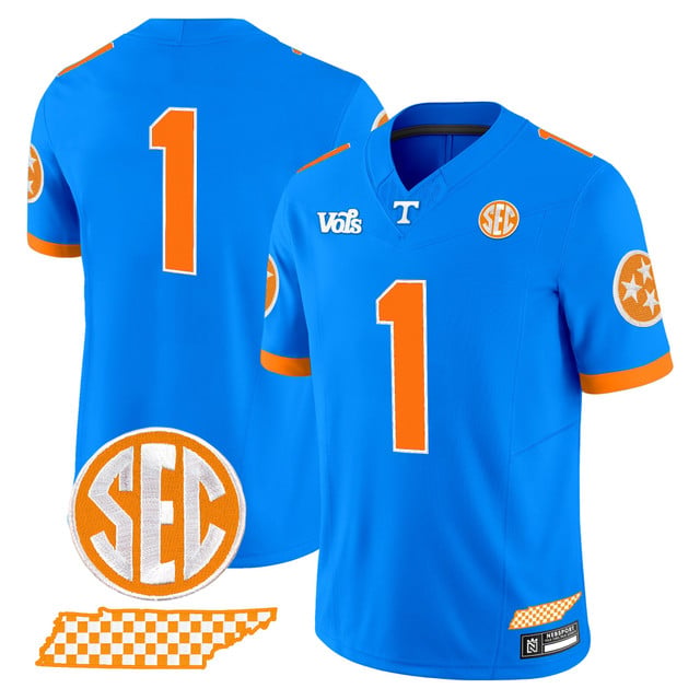 Tennessee Volunteers 'Blue Blaze Edition' Vapor Limited Jersey#1 BLANK
