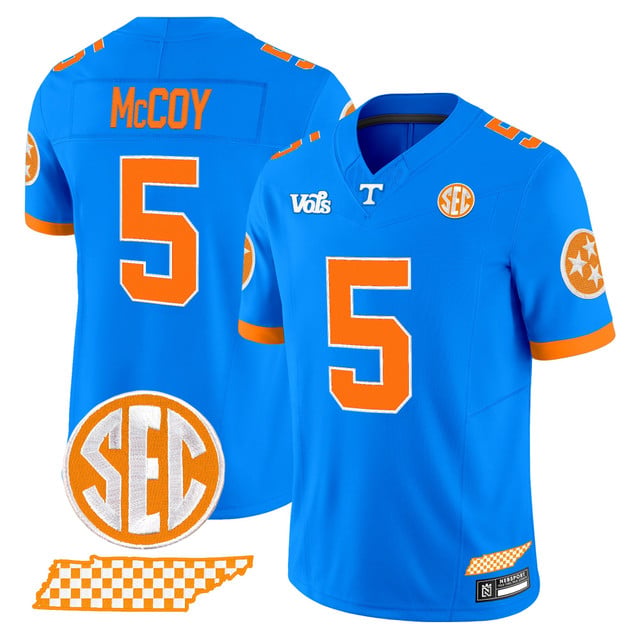 Tennessee Volunteers 'Blue Blaze Edition' Vapor Limited Jersey#5 BRU MCCOY
