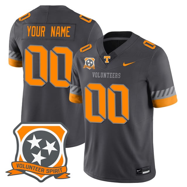 Tennessee Volunteers 2025 Spirit Custom Jersey SMOKEY GRAY