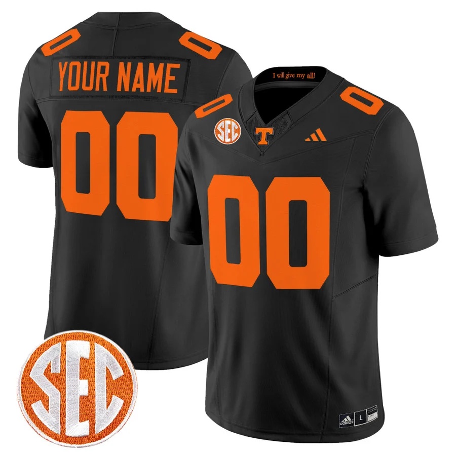 Tennessee Volunteers 2026 Vapor Limited Custom Jersey BLACK