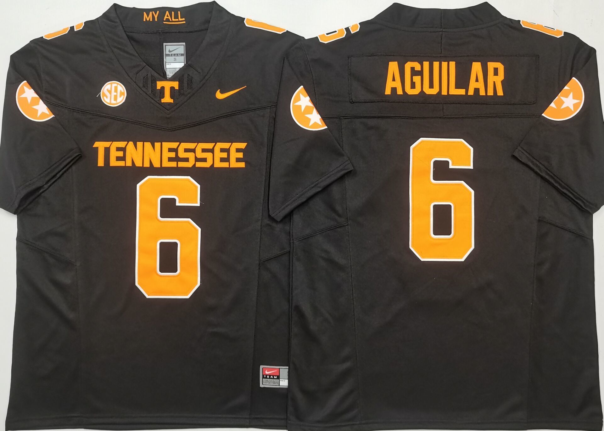 Tennessee Volunteers Black #6 AGUILAR