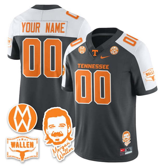 Tennessee Volunteers Morgan Wallen 2025 Custom Jersey GRAY ALTERNATE