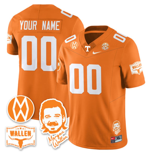 Tennessee Volunteers Morgan Wallen 2025 Custom Jersey ORANGE