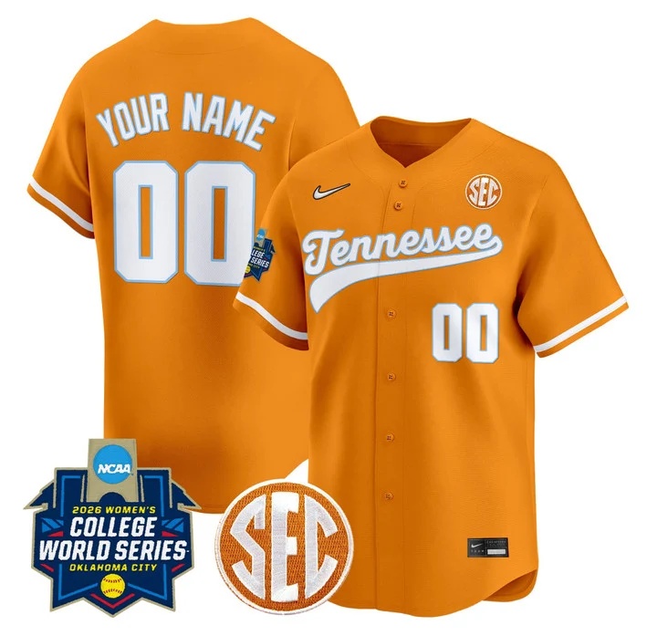 Tennessee Volunteers Softball 2026 World Series (WCWS) Vapor Premier Limited Custom Jersey ORANGE