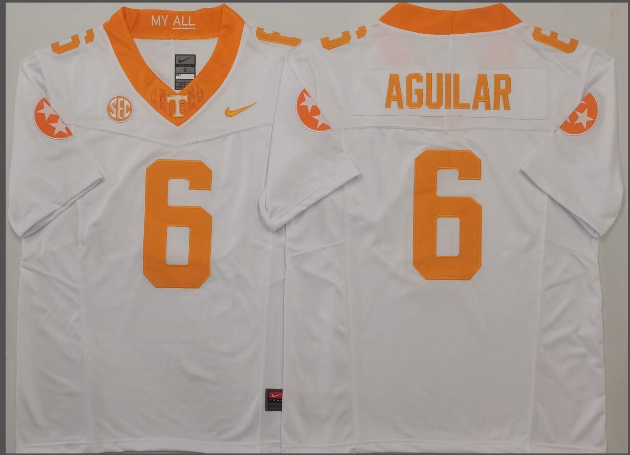 Tennessee Volunteers White #6 AGUILAR.