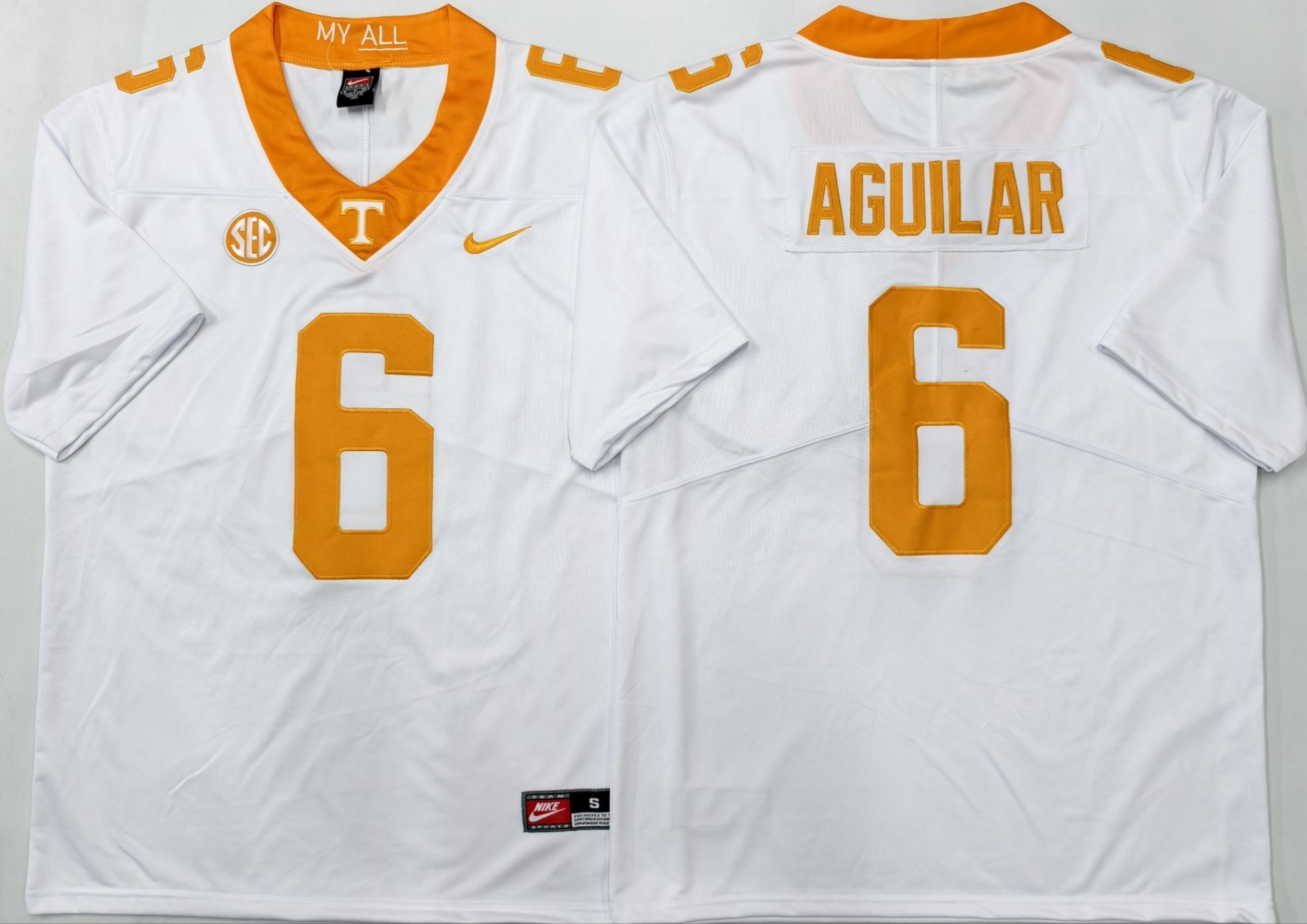 Tennessee Volunteers White #6 AGUILAR
