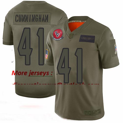 Texans #41 Zach Cunningham Camo Youth Stitched Football Limited 2019 Salute to Service Jersey