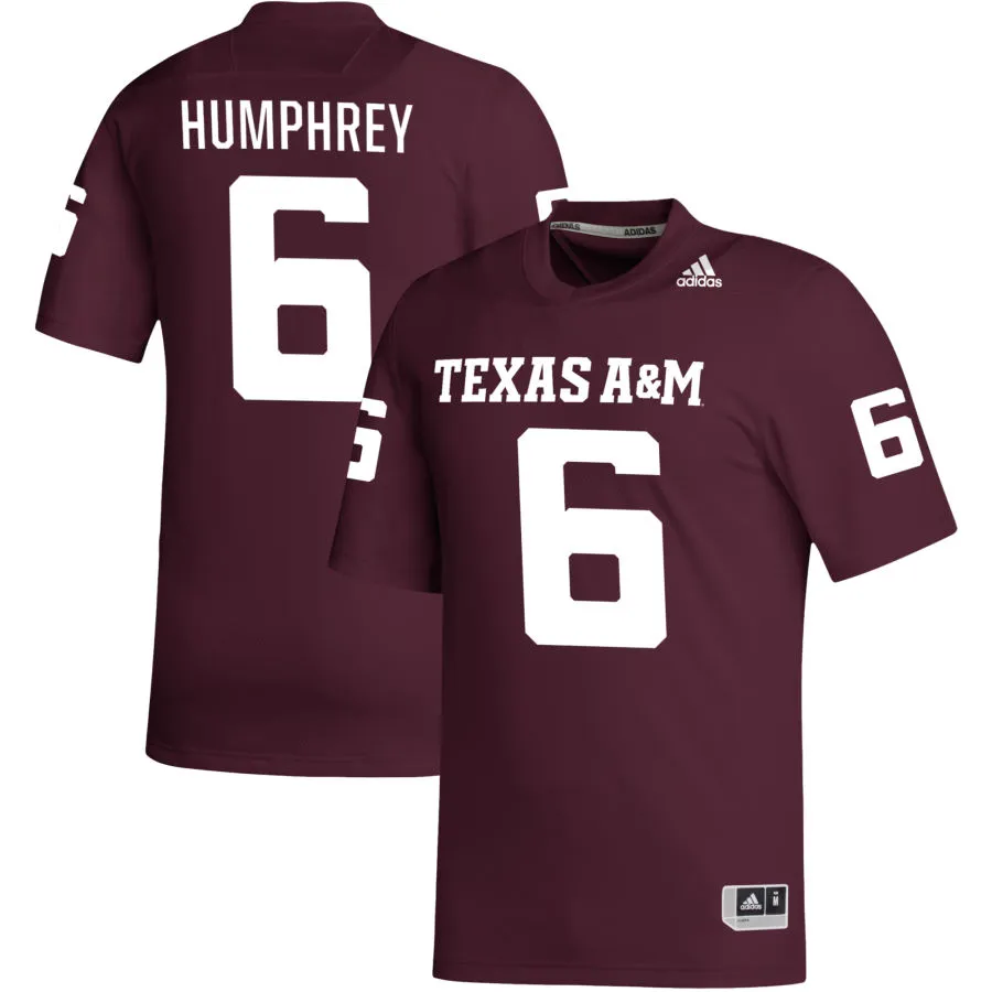 Texas A&M Aggies #6 Julian Humphrey 2025 Maroon College Football Game Jersey 