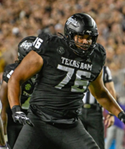 Texas A&M Aggies #76 Reuben Fatheree II Black College Football Game Jersey 