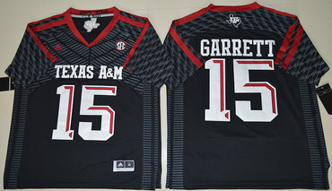 Texas A&M Aggies 15 Myles Garrett Black College Football Jersey