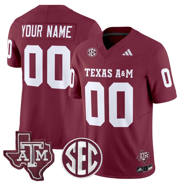 Texas A&M Aggies 2025 Vapor Limited Custom Jersey MAROON