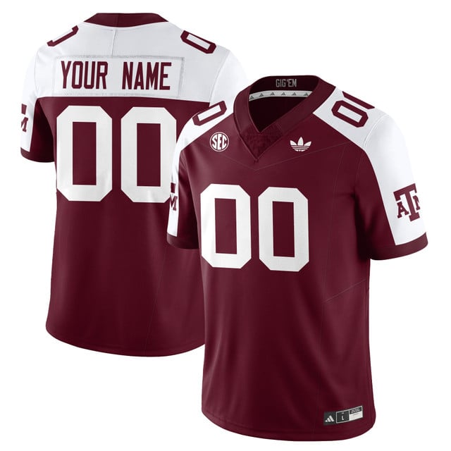 Texas A&M Aggies Football 1975 Throwback Custom Jersey alternate