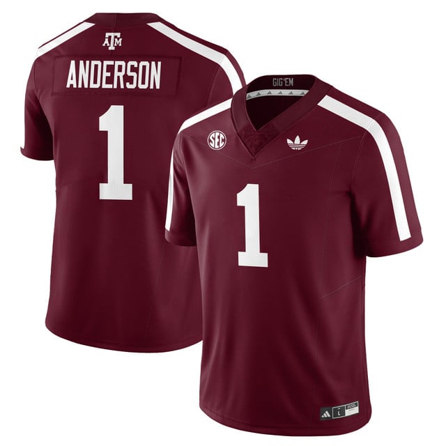 Texas A&M Aggies Football 1975 Throwback Jersey #1 Bryce Anderson