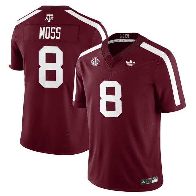Texas A&M Aggies Football 1975 Throwback Jersey #8 Le'Veon Moss