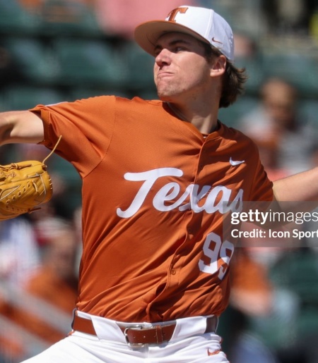 Texas Longhorns #99  Dylan Volantis 2025 SEC Orange Baseball Game Jersey.jpg 