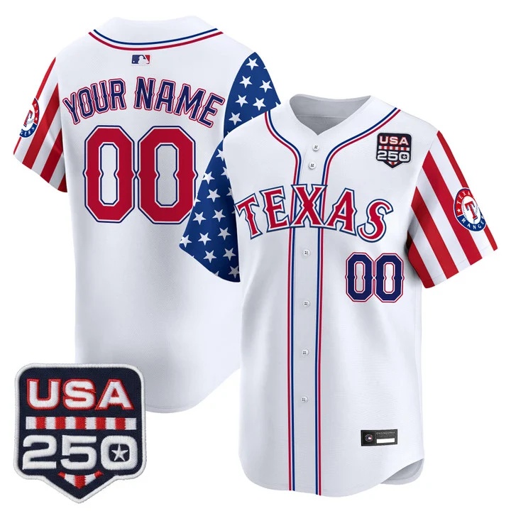 Texas Rangers America 250 Edition Vapor Premier Limited Custom Jersey